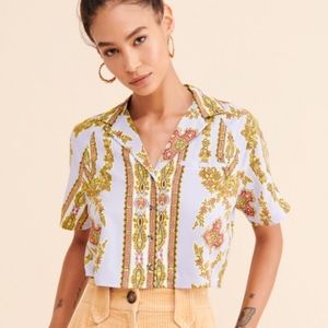 Urban Outfitters Noah  Cropped Button down-up shirt Sz med